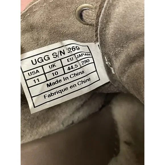 UGG TAN SUEDE OXFORD Dress SHOES Sheepskin Lining Mens 10 - Picture 9 of 9